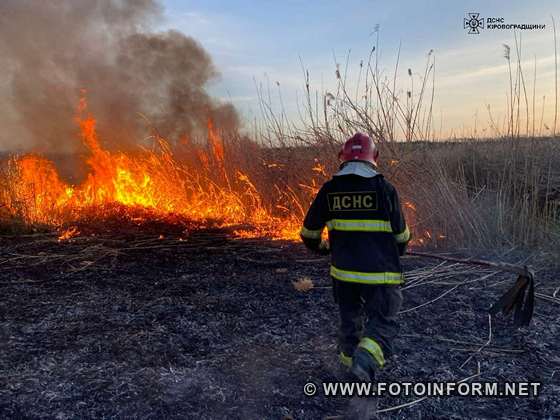 П`ять пожеж загасили на Кіровоградщині (ФОТО)